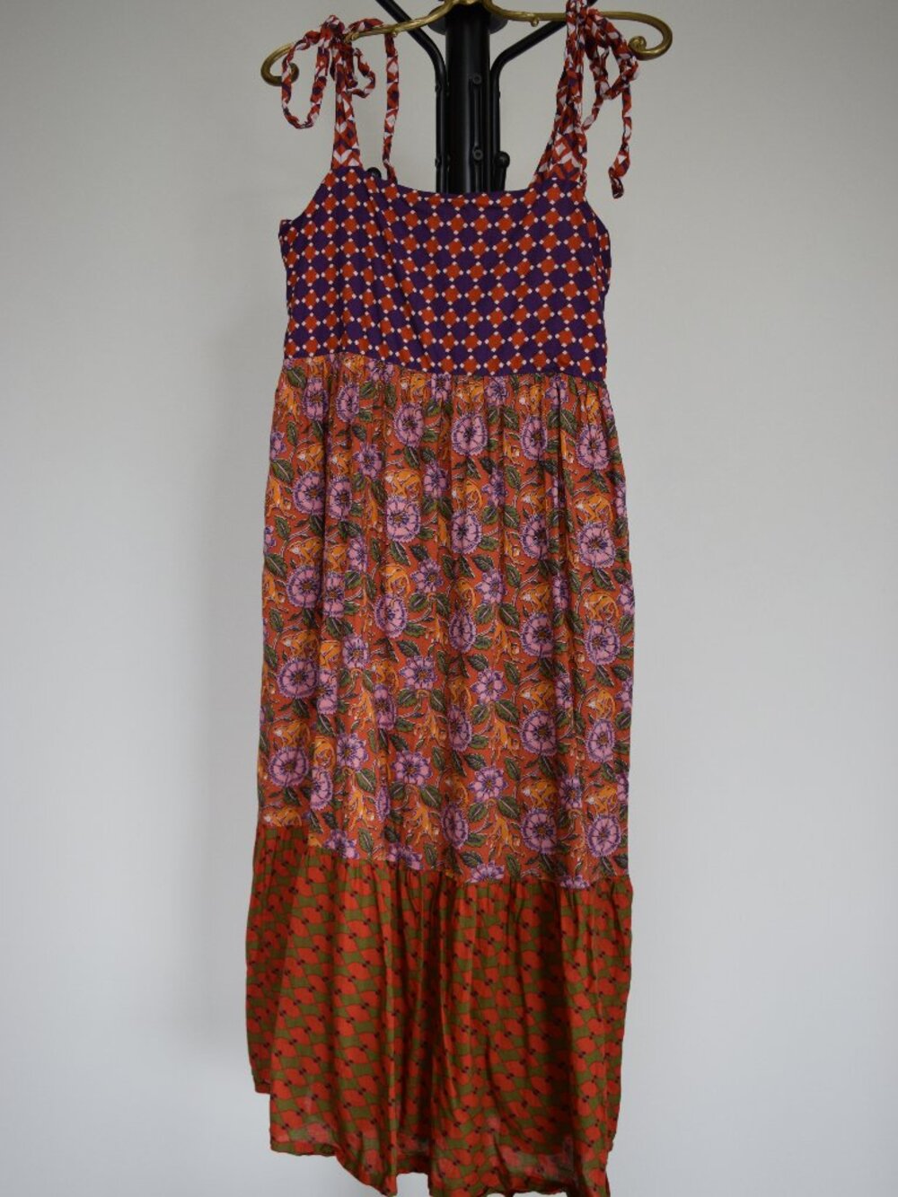 Printfresh Mixed Print Tiered Sundress — Boho Chic